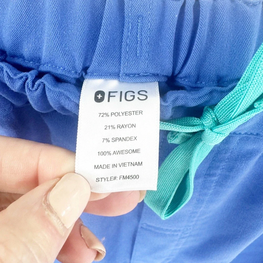 FIGS Mens Royal‎ Blue Pisco Basic Scrub Pants FM4500 Elastic Waist Drawstring